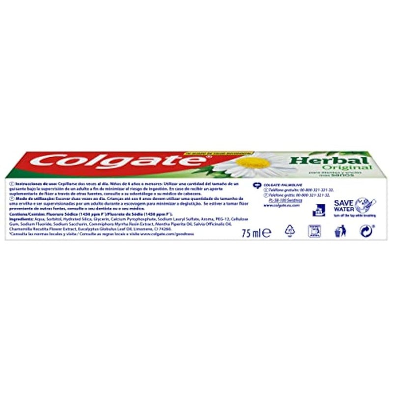 Colgate Herbal Original Toothpaste, 75 ml, Toothpaste Made with Some of Nature's Best Herbs, Helps Keep Teeth Strong and Gums Healthy, Fresh Eucalyptus Flavor - Image 3