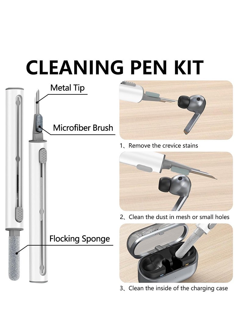 Alyashmac For Samsung Galaxy Buds 3 /Buds 3Pro Case with Cleaning Kit, Soft Silicone Protective Case with Security Clip (Black) - Image 4