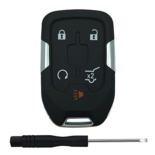 TALKMOON Replacement Keyless Entry Remote Key Fob Shell Case for GMC Acadia Terrain Yukon Chevy Suburban Tahoe Car Key Fob Cover (5 Button-B) - Image 1