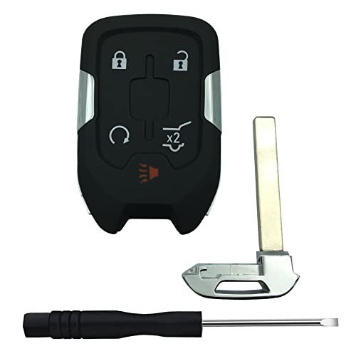 TALKMOON Replacement Keyless Entry Remote Key Fob Shell Case for GMC Acadia Terrain Yukon Chevy Suburban Tahoe Car Key Fob Cover (5 Button-B) - Image 2