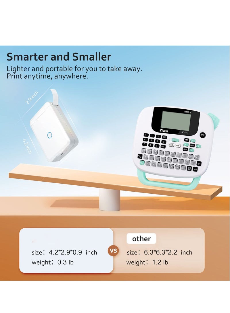 Y&D Label Maker Machine with Tape, D110 Portable Bluetooth Printer for Storage, Shipping, Barcode, Mailing, Office, Home, Organizing, Sticker Mini Multiple Templates  - Image 2