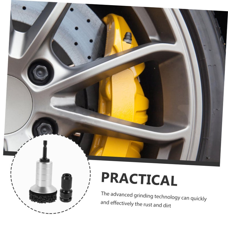 Rust Removal Tool Wheel Rim Brush Hub Grinder Kit Polishing Pad Set - Image 4