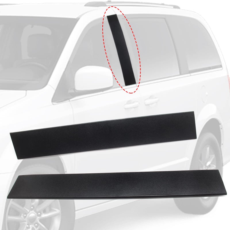 926445 926446 B Pillar Trim Door Molding for Front Passenger Driver Side Windshield Outer Compatible with 20082016 Chrysler Town Country 20082020 Dodge Grand Caravan Part 5020664AA 5020665AA