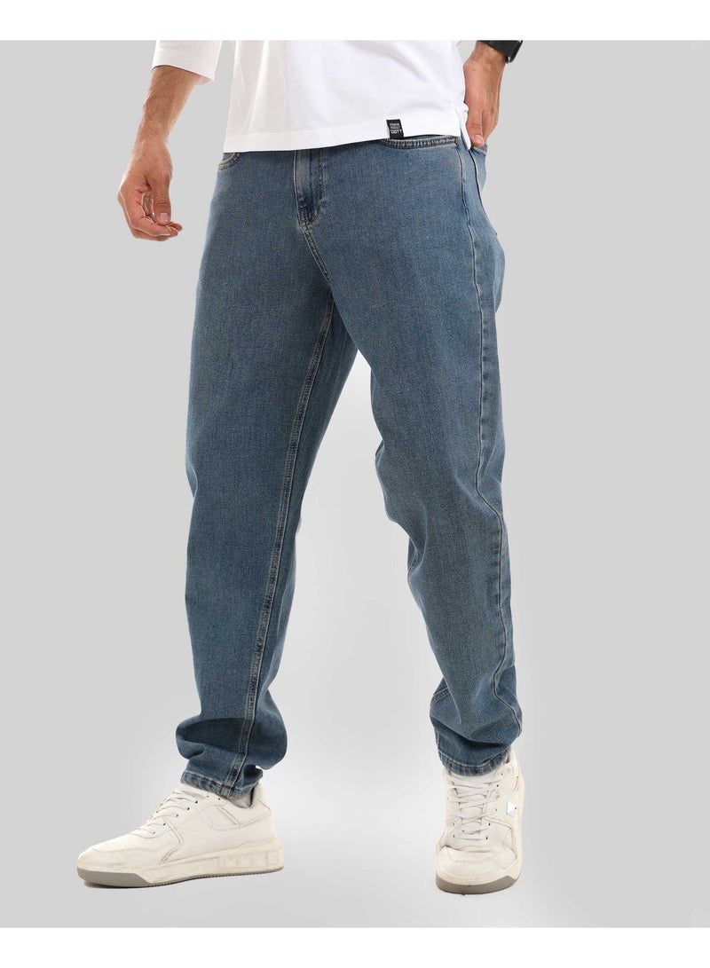 دوت بنطلون جينز أساسي بقصّة مريحة - Image 3