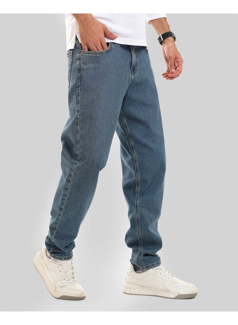 دوت بنطلون جينز أساسي بقصّة مريحة - Image 2