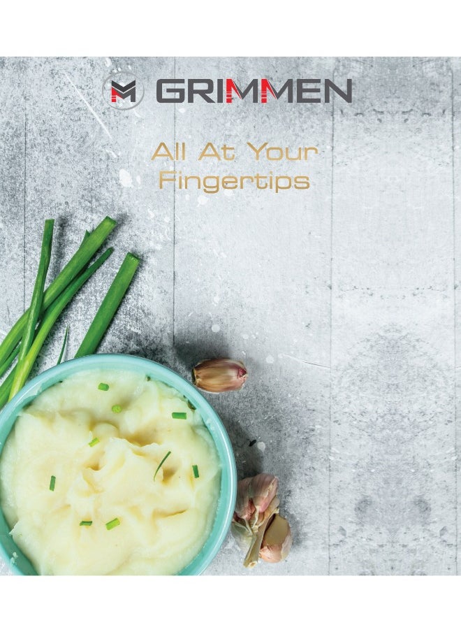 Grimmen - مجموعة خلاط يدوي فاخرة بمحرك قوي بقوة 1200 واط - شفرات متعددة الوظائف من الفولاذ المقاوم للصدأ، تصميم مريح، ملحقات آمنة للغسل في غسالة الأطباق - Image 1