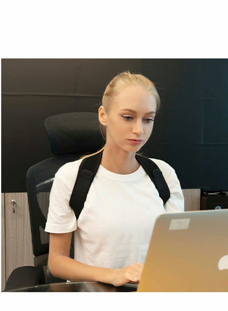 Adjustable Posture Corrector for Men & Women - Breathable Back Brace for Pain Relief in Neck, Shoulders & Lumbar - Universal Size - Image 5