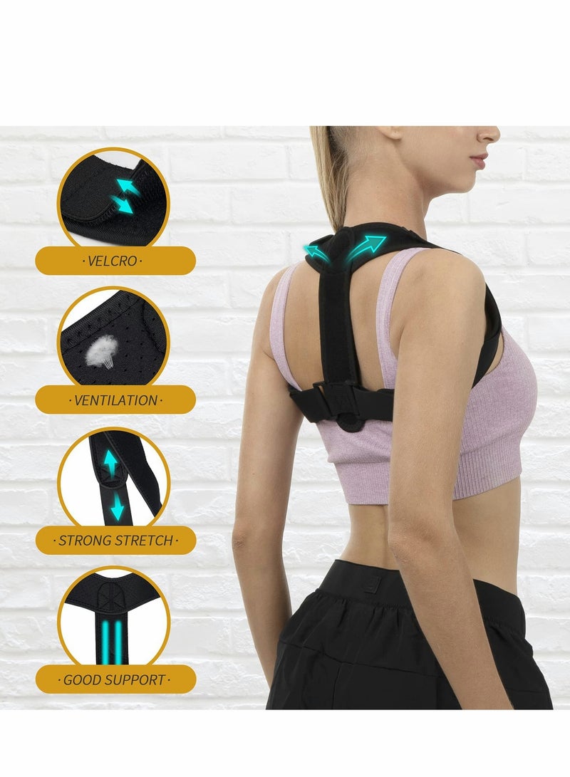 Adjustable Posture Corrector for Men & Women - Breathable Back Brace for Pain Relief in Neck, Shoulders & Lumbar - Universal Size - Image 3