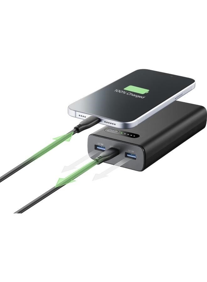 سيلولار لاين بنك طاقة روكيت متعدد الأجهزة 20000mAh 20 واط 3 منافذ أسود - Image 2