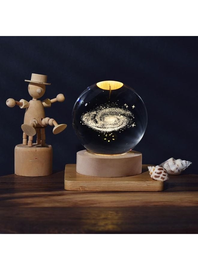 HOMESTAR 3D Galaxy Crystal Ball Night Light for Gifts with Colorful LED Light Base, Color Changing Light with Remote as a Birthday Gift for Teens Boys and Girls, Galaxy Model - Image 3