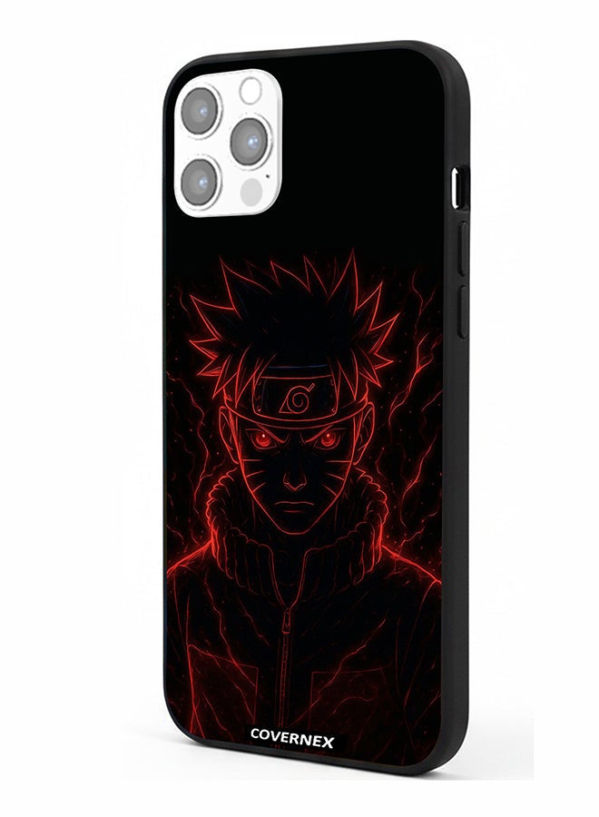 Covernex Apple iPhone 12 Pro Protective Case Cover Printed Featuring Naruto Shippuden Glow Affect Ninja - Image 1