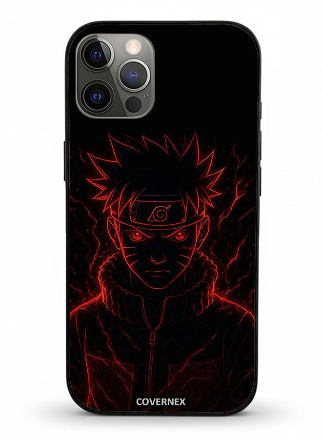 Covernex Apple iPhone 12 Pro Protective Case Cover Printed Featuring Naruto Shippuden Glow Affect Ninja - Image 2
