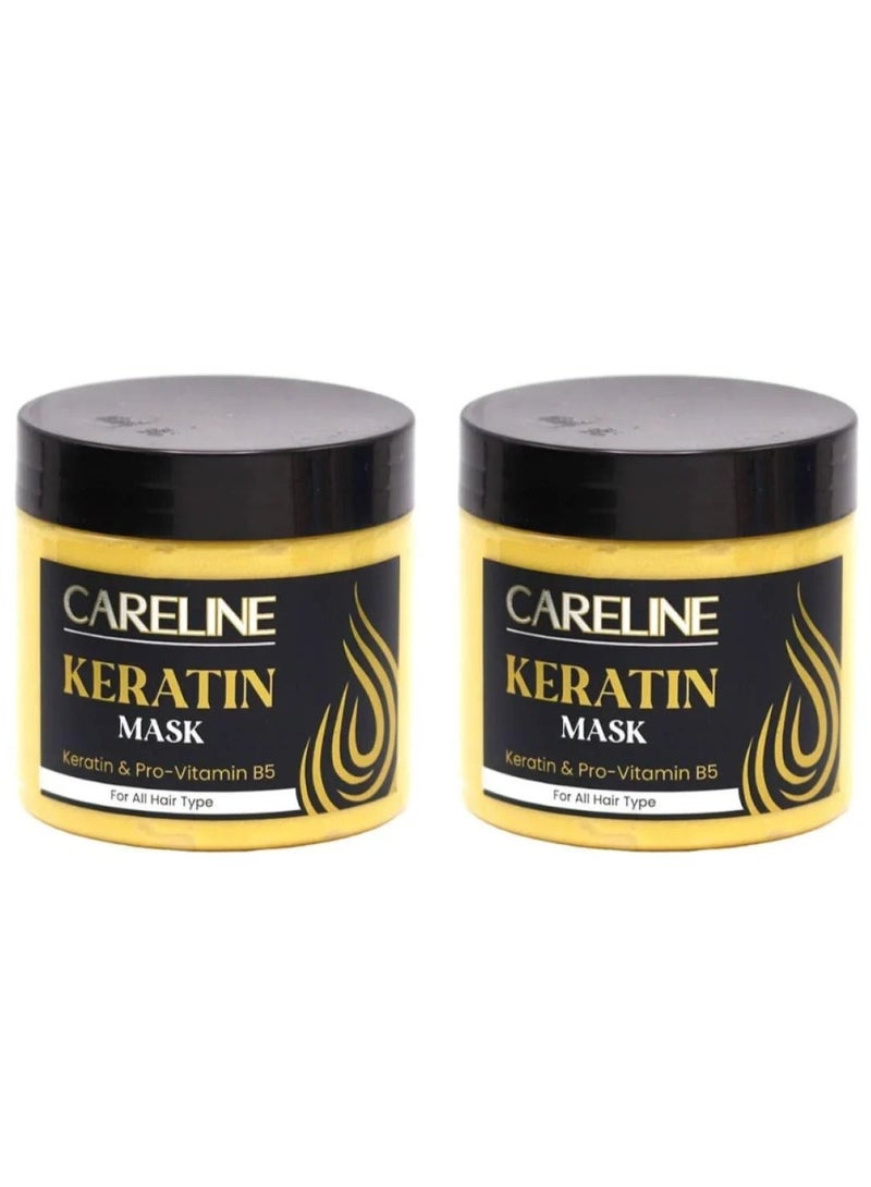 Careline Keratin & Pro-Vitamin B5 Hair Mask - 2 x 500ml - Image 1