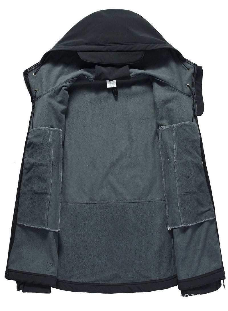 NIBEMINENT 3-in-1 Men's Outdoor Soft Shell Plus Fleece Windproof Jacket With Detachable Lining Autumn Clothing  - Image 2