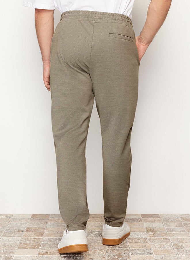 trendyol Stone Jogger Fit Lace Waist Textured Knitted Comfortable Trousers TMNSS24PL00007 - Image 5