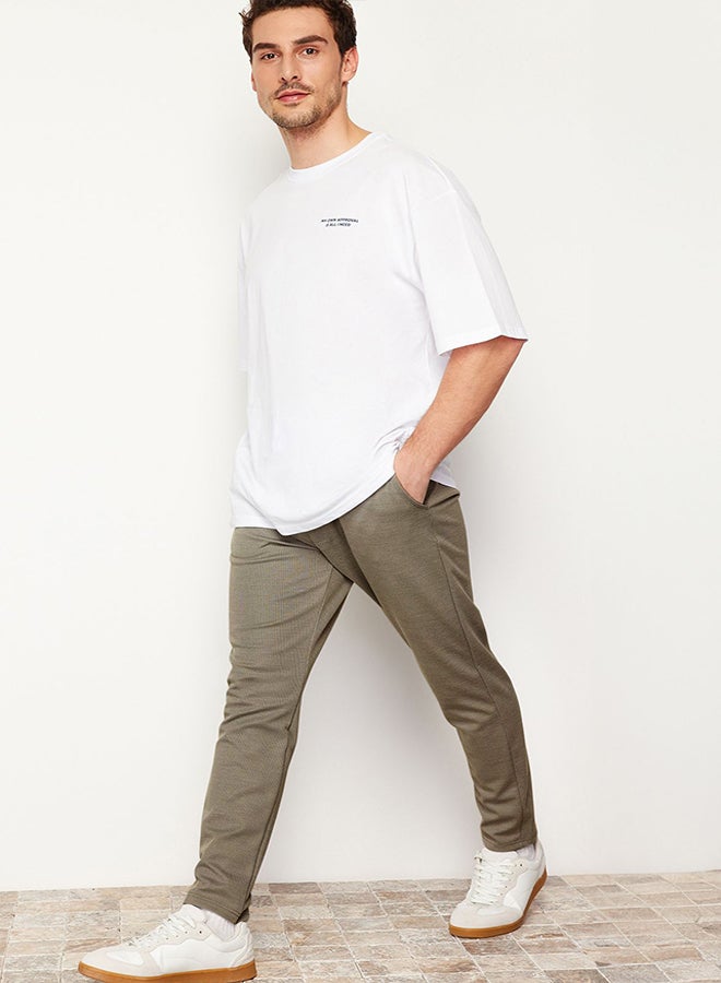 trendyol Stone Jogger Fit Lace Waist Textured Knitted Comfortable Trousers TMNSS24PL00007 - Image 4