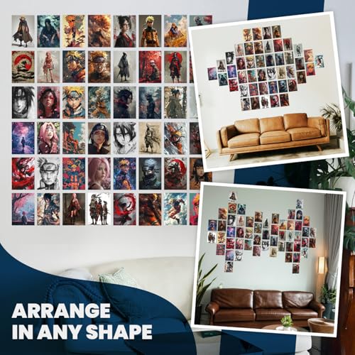 Wallgasm Naruto Characters and Scenes Poster set - Set of 54, 4 x 6 Inches (A6 Size) Posters for room, bedroom, office | Wall Collage Kit | Naruto Aesthetic - Image 3