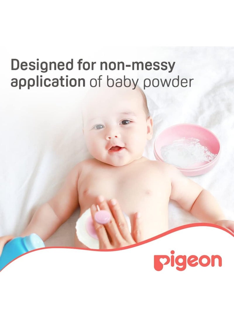 بيجون، علبة بودرة أطفال مع منفاخ، لتطبيق البودرة بسهولة وبدون فوضى، لون وردي - Image 2