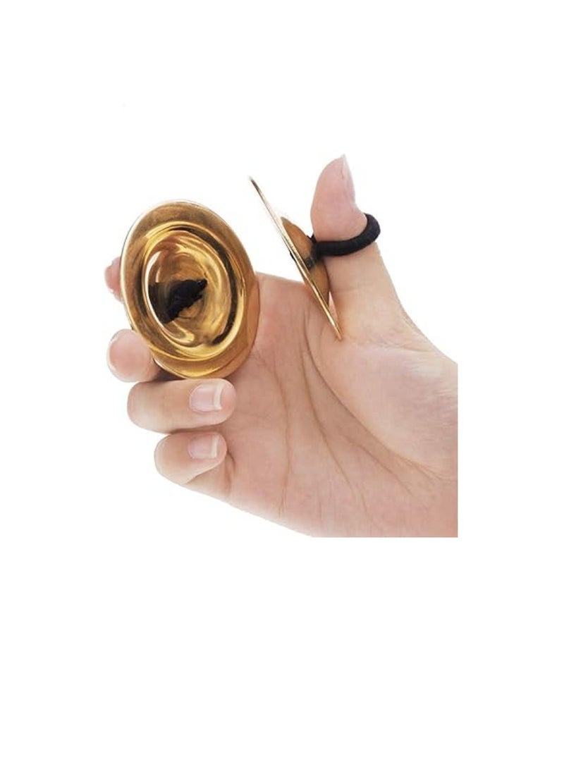 Belly Dancing Gold Finger Cymbals Musical Instrument - Image 1