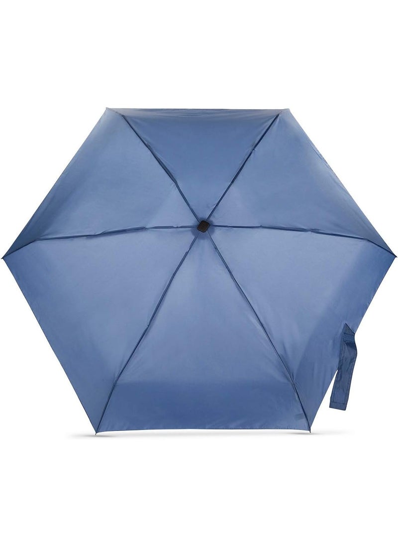 Totes - totes RAINES Automatic Open Compact UmbrellaTravel Umbrella Light Blue - Image 1