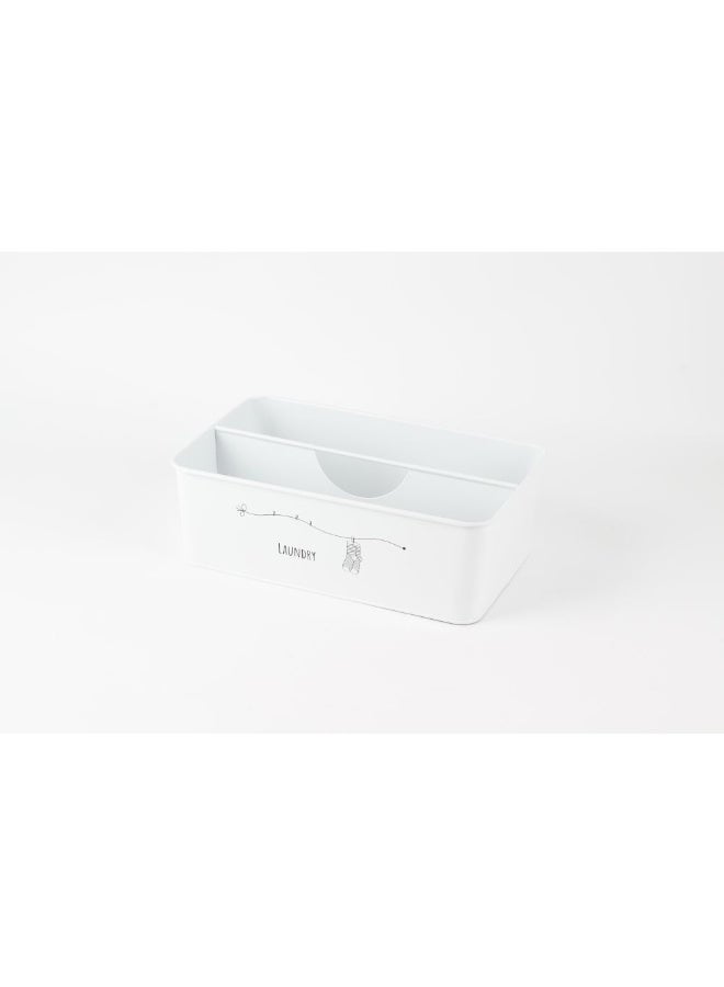 DANUBE HOME Danube Home Magnus Metal Storage Box 2 Partition 32.5X20.5X10.5Cm | Iron Metal Storage Box | Food Storage For Home Kitchen Dining - White  - Image 4