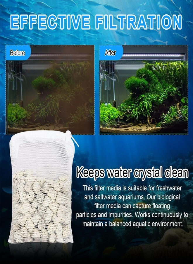 LEWEREST Biological Filter Media for Aquaclear 50, Aquarium Filter Replacement Media Bio Material Remover Inserts with Mesh Bags for Fish Tank and Filters - 160g - Image 5