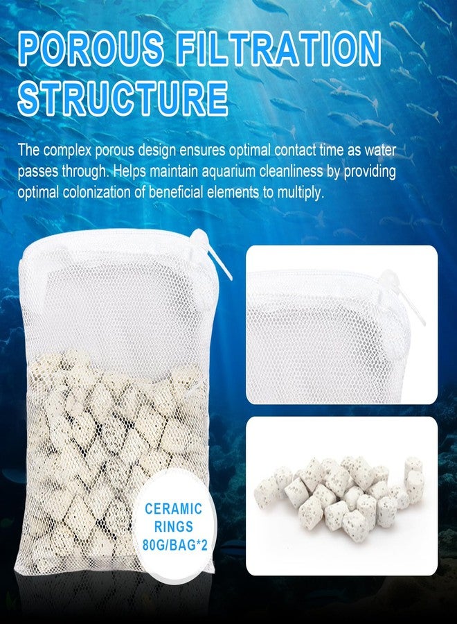 LEWEREST Biological Filter Media for Aquaclear 50, Aquarium Filter Replacement Media Bio Material Remover Inserts with Mesh Bags for Fish Tank and Filters - 160g - Image 3