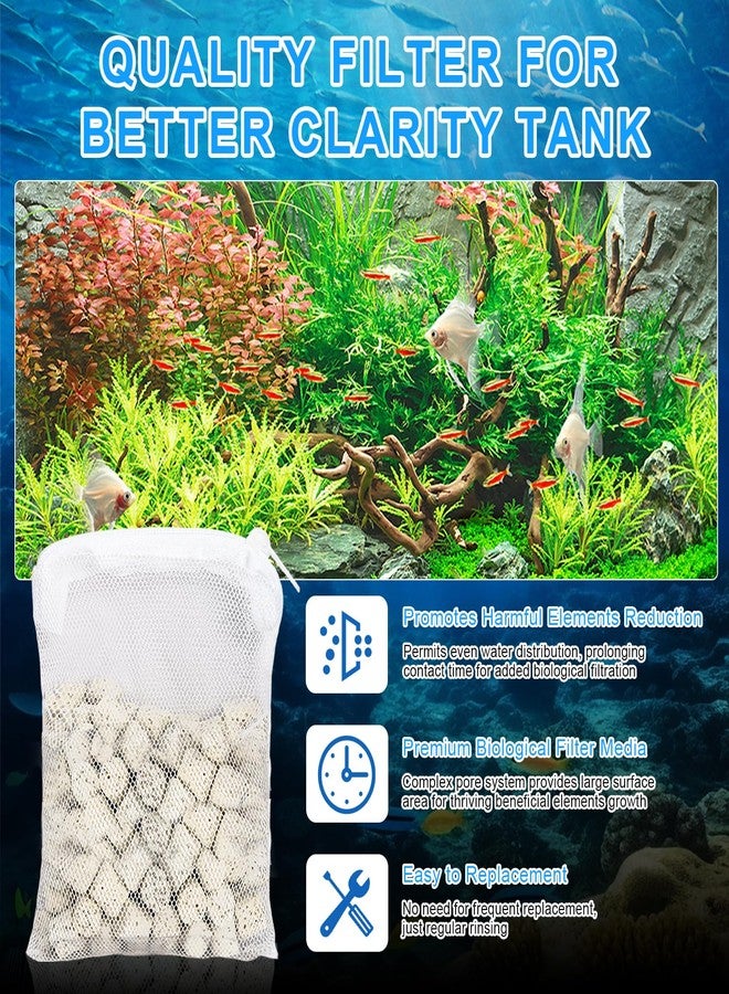 LEWEREST Biological Filter Media for Aquaclear 50, Aquarium Filter Replacement Media Bio Material Remover Inserts with Mesh Bags for Fish Tank and Filters - 160g - Image 4