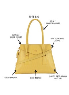 Baggit Baggit Women Yellow Tote Handbag Medium Size | Ladies Stylish Casual Purse Bag  - Image 2