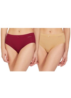 Van Heusen Van Heusen Women Hipster Panty - Cotton Spandex - Pack Of 2 - Anti Bacterial, Full Coverage, Moisture Wicking_11109_Assorted_XL 