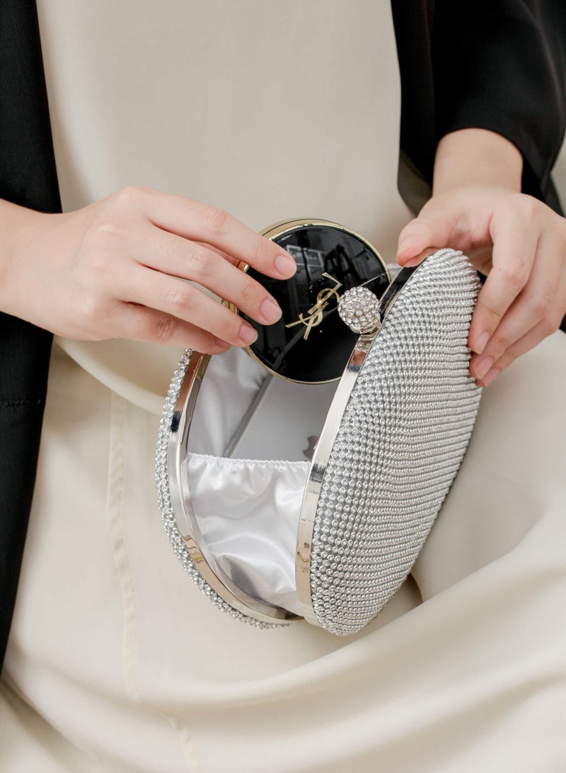Women's Handmade Rhinestone Clutch Evening Bag Purse Suitable for Party Prom Wedding  - Image 4