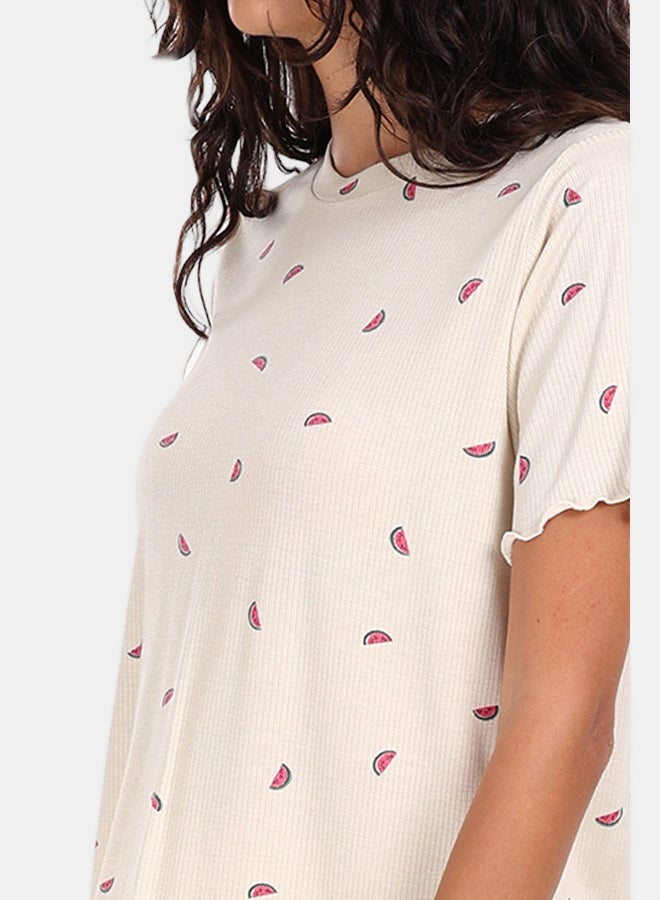 Carina Watermelon Print Viscose Pyjama Set - Image 4