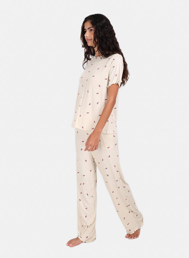 Carina Watermelon Print Viscose Pyjama Set - Image 2