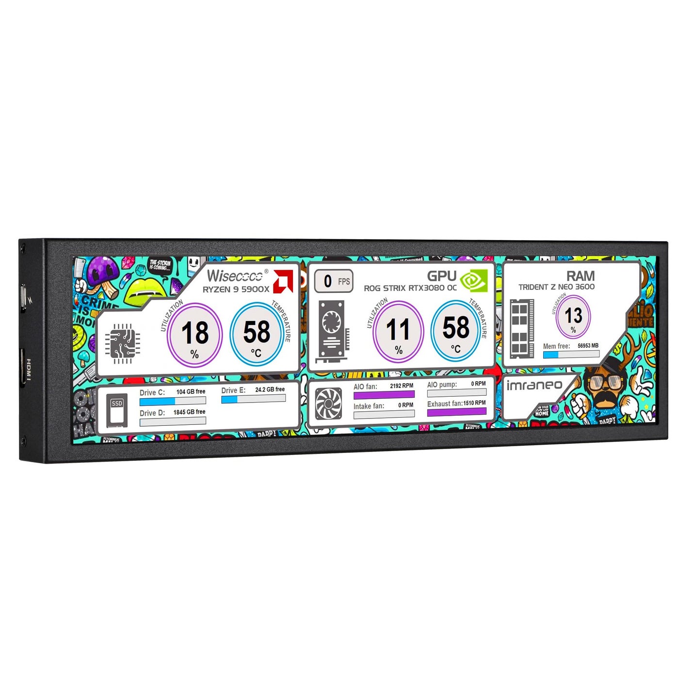 وايز كوكو Wisecoco 8 Secondary Monitor 8.8 inch