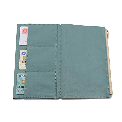 Dwpetzo Canvas Zipper Pocket for Travelers Notebook with 2 Elastic Bands,1 Wallet Insert Pouch Refill for TN Accessories Standard Size Card Holder Storage Bag File Folder Stationery - Image 3