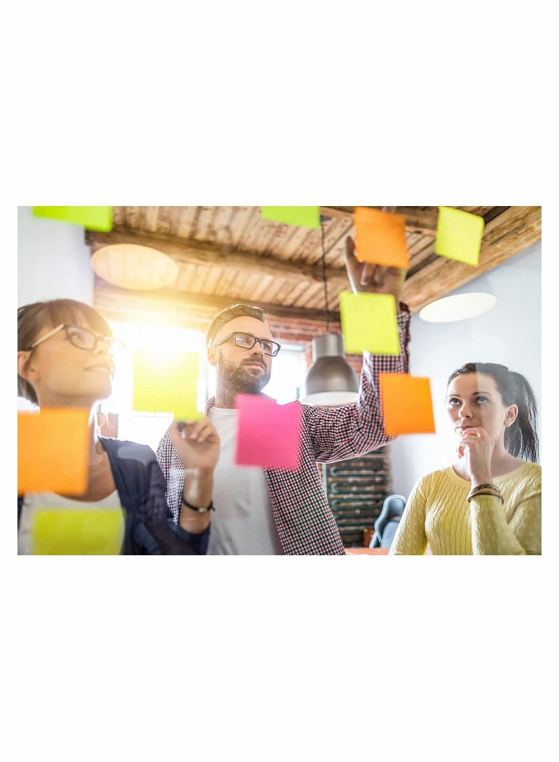 Y&D 6 Pack Lined Sticky Notes Bright Colors Self-Stick Memo for Office School and Home, 3.95ich  - Image 3
