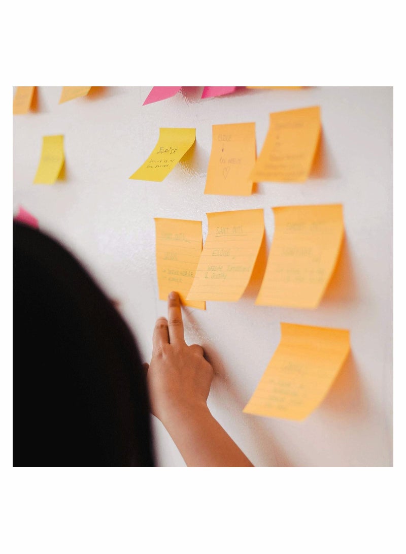 Y&D 6 Pack Lined Sticky Notes Bright Colors Self-Stick Memo for Office School and Home, 3.95ich  - Image 2
