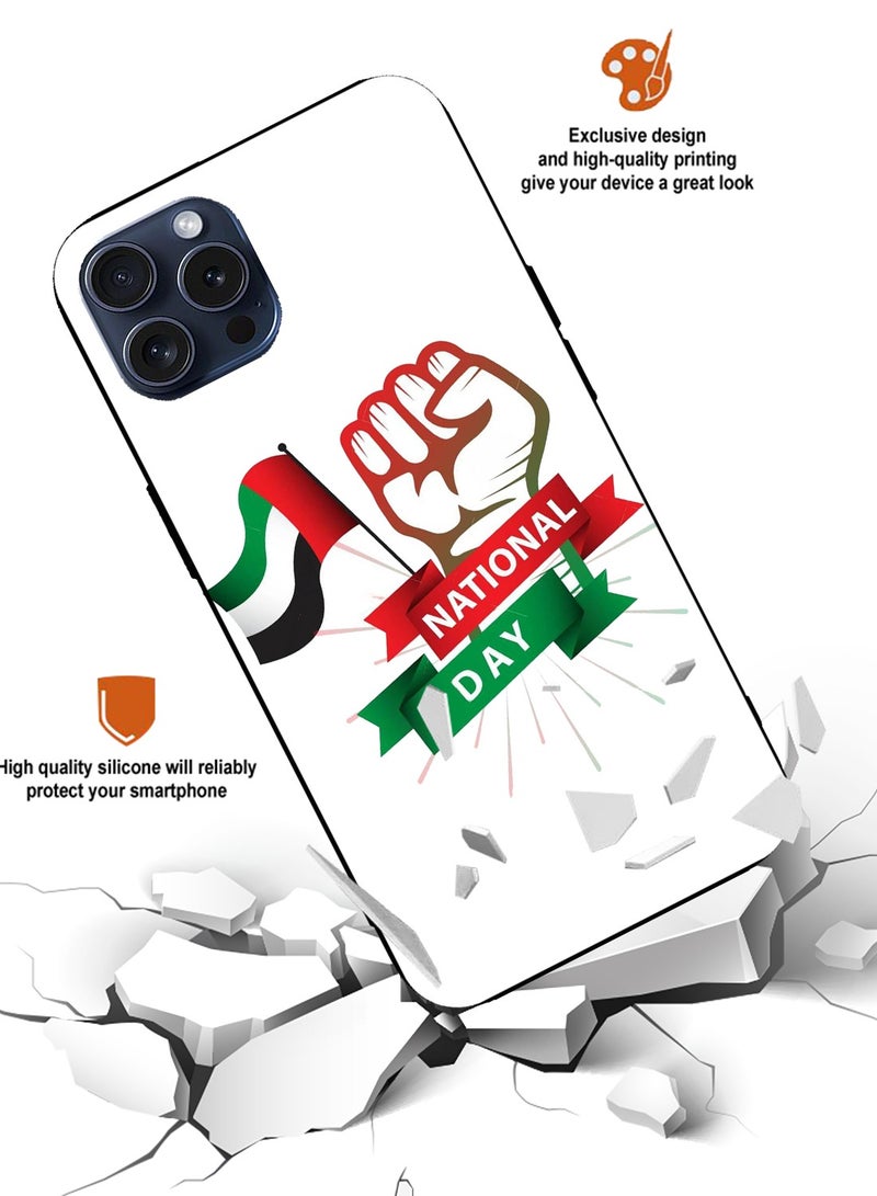 Service Zone Protective Mobile Back Cover Happy UAE National Day For iPhone 15 Pro - Image 3
