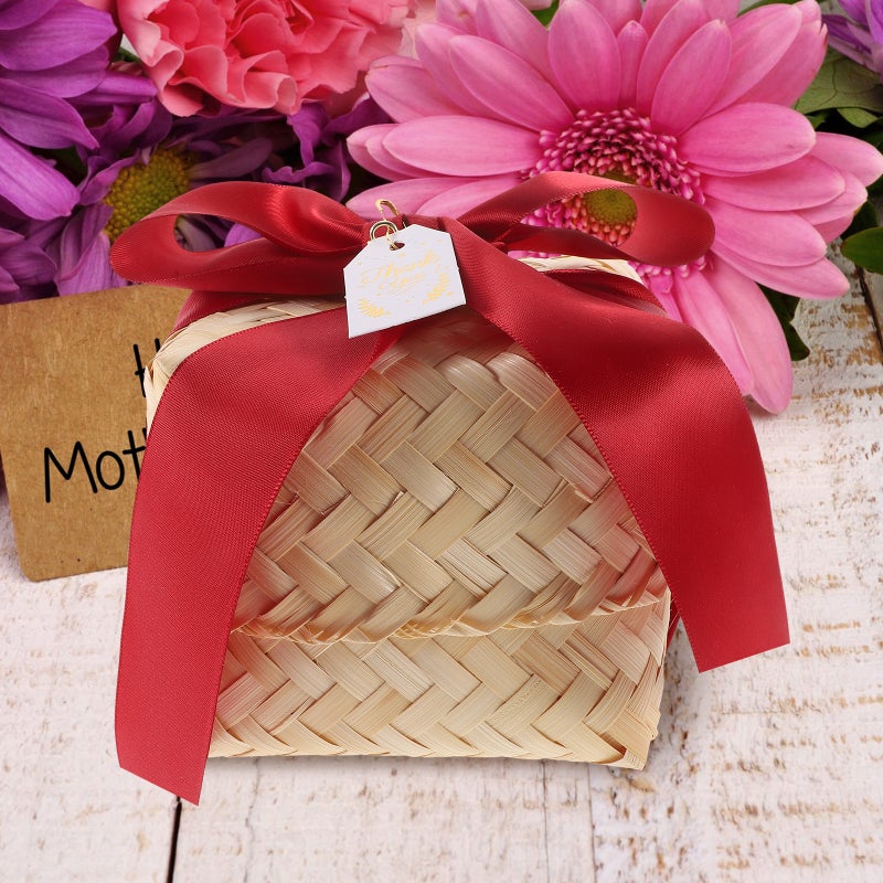 2pcs Chip Woven Baskets Woven Basket Storage Container - Image 4