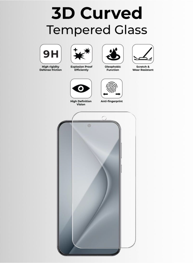 جلاسولوجي Nothing Phone 3 Tempered Glass Screen Protector – 9H Hardness HD Clarity Edge-to-Edge Coverage Anti-Fingerprint - Image 3