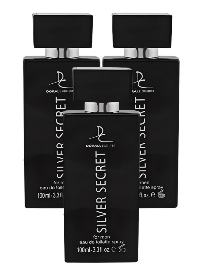 دورال كولكشن 3 قطع عطر سيلفر سيكريت للرجال 100 مل - Image 1