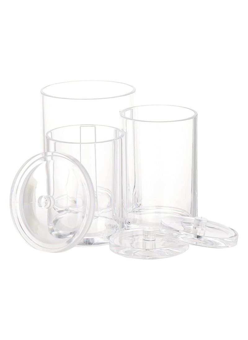 ORiTi 3 Connected Compartments 100% Acrylic Cotton Bud and Ball Holder Cosmetic Storage Makeup Organizer Bath Accessory  - Image 2