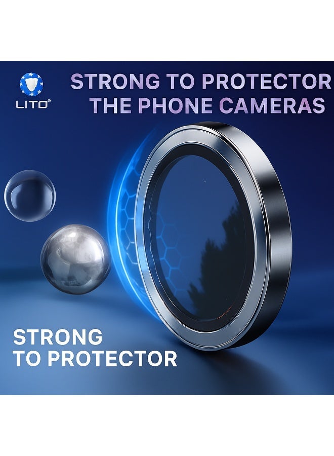ليتو إسكرينة حماية عدسات كاميرا iPhone 17 Pro Max من LITO الأوريجينال – عدسات زرقاء فاخرة وأنيقة تكمل جاذبية هاتفك، بوضوح فائق الجودة HD وحماية قوية تمنحك الأمان الكامل لعدسات الكاميرا! - Image 4