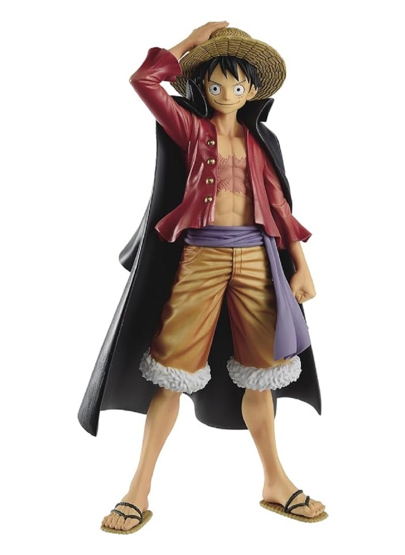 HALAMODO One Piece Black Cloak Straw Hat Luffy Theater Edition Peripheral Doll Toy Desktop Ornament  - Image 1
