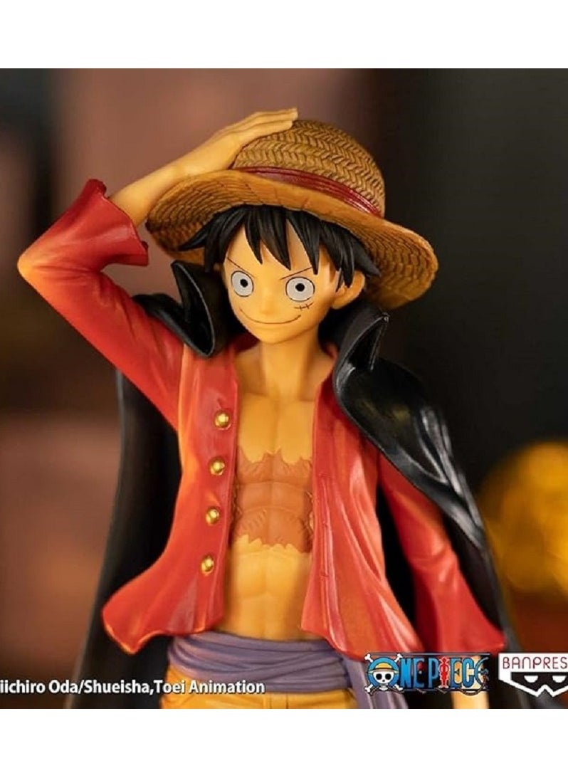 HALAMODO One Piece Black Cloak Straw Hat Luffy Theater Edition Peripheral Doll Toy Desktop Ornament  - Image 5