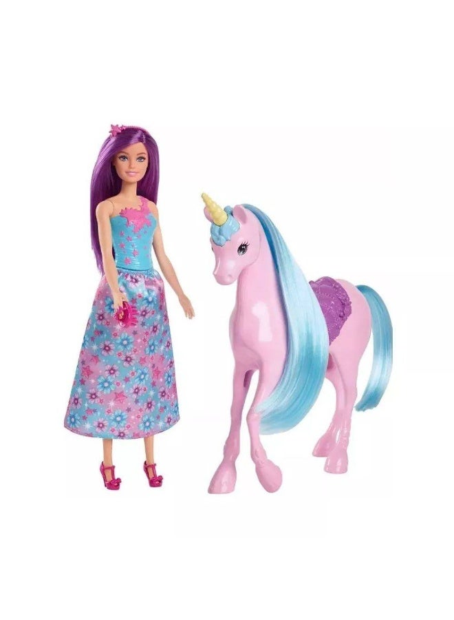Barbie Fantasy Doll & Unicorn Toy Set (20 cm) - Image 2