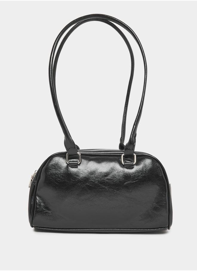 Styli Leather Look Bow Detail Shoulder Bag with Top Handle  - Image 5