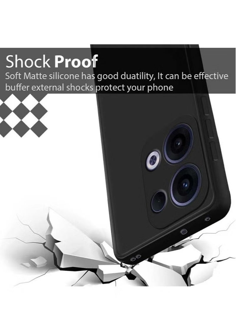ELTRAZONE OPPO Reno 13 5G Protective Case – Soft Silicone Back Cover with Matte Finish, Inner Fabric Lining for Extra Cushioning, Slim and Lightweight Design, Shockproof, Scratch-Resistant, and Anti-Fingerprint Protection, Full Coverage for Camera & Screen (6.5-Inch) - Image 2
