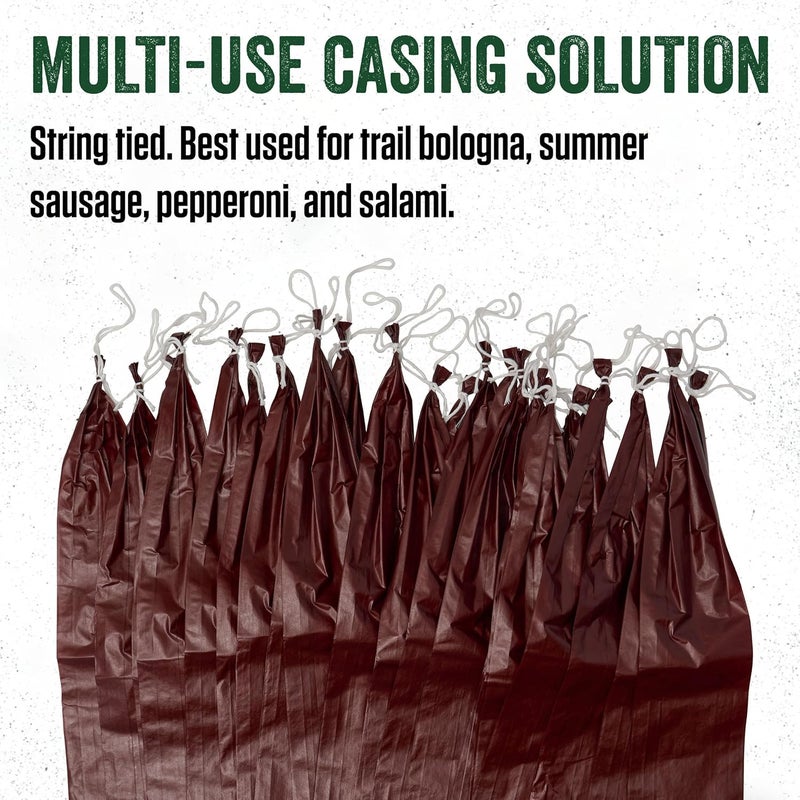 LEM Products Mahogany Fibrous Casings 2  Inches x 20 Inches NonEdible Sausage Casings Stuffs Approximately 3 Pounds Per Casing Great for Summer Sausage Pepperoni and Salami 25 Count Pack - Image 3