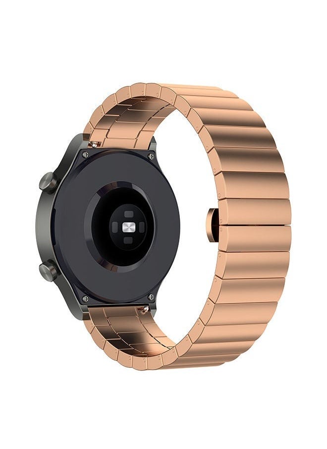TWEGGON Stainless Steel 22MM Band Compatible with Huawei Watch GT 4 46mm/ GT 3/ GT2 46MM/ Huawei Watch 4 pro 48mm/ Samsung Galaxy Watch 3 45mm,Gear S3 Classic/S3 Frontier Rosegold  - Image 2